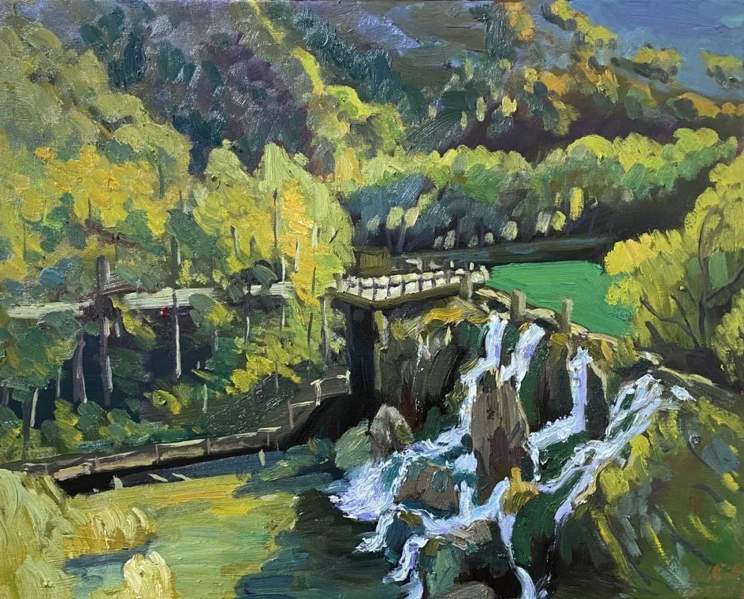 △张傅涛《姚寨万象瀑布》