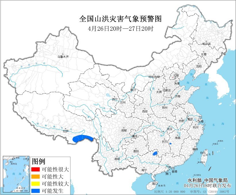 山洪预警：江西等地部分地区可能发生山洪灾害