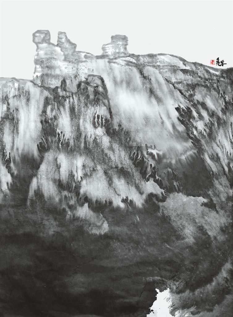 西北望（中国画）牛学飞