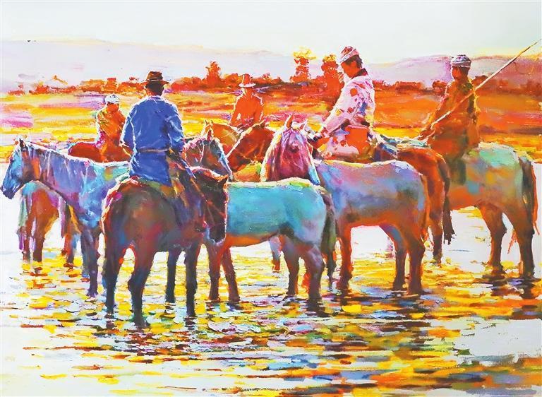 晨曦（油画）李新民