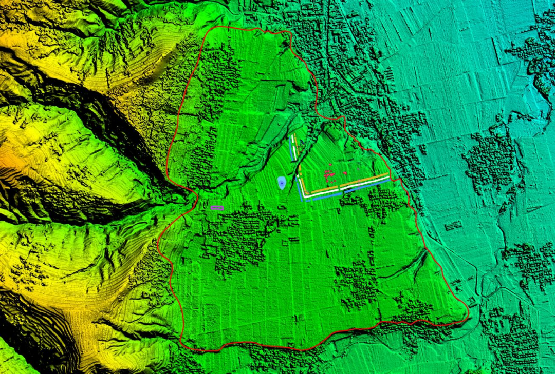 寺洼遗址地形及主要发现位置示意图　新华社照片