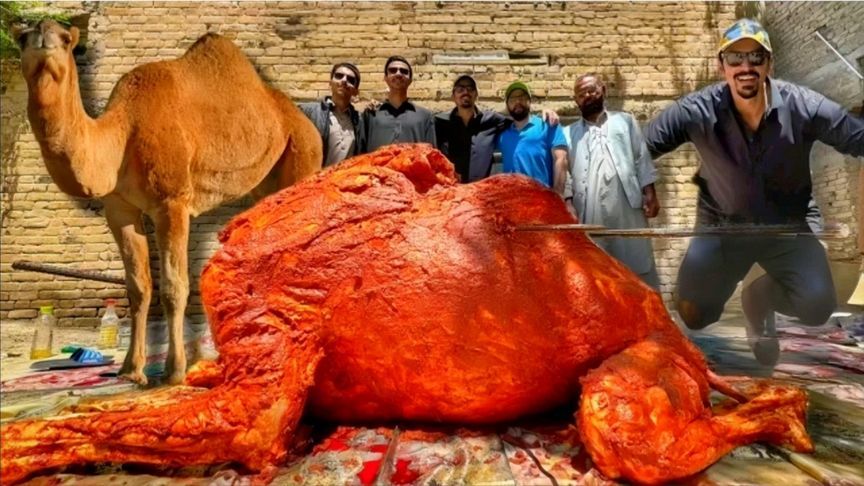 几百斤的巨型骆驼，看看巴基斯坦人如何宰杀做成美食？