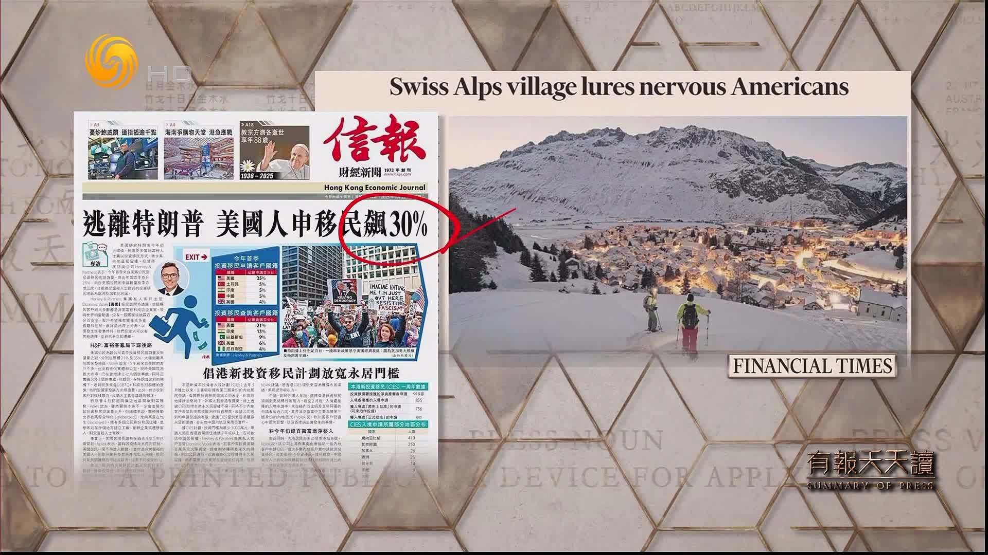 信报：逃离特朗普 美国人申移民飙30%