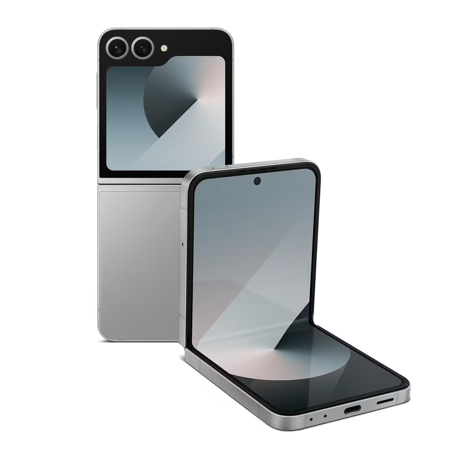 Amazon.com: SAMSUNG 三星Galaxy Z Flip 6 AI 手機,256GB 解鎖Android  智慧型手機,FlexCam,照片輔助,攝錄機模式,即時解釋器,可折疊設計,2024 年美國1 年製造商保修,銀色陰影: