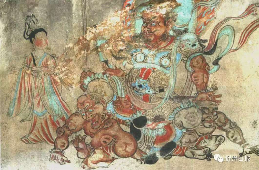 佛光寺东大殿中的壁画