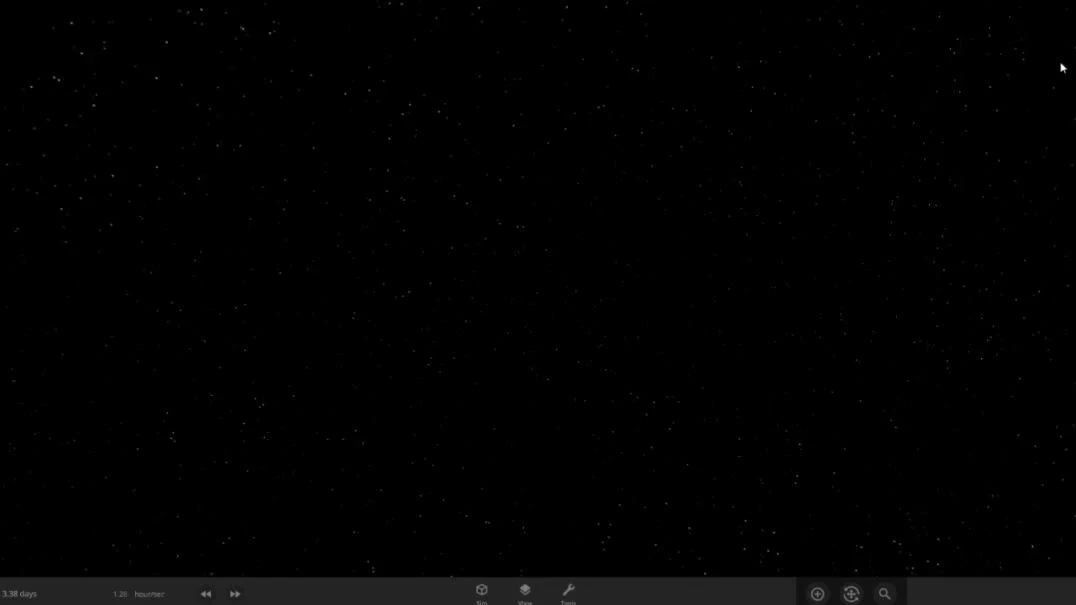 看！这个天体还有尾巴，这是模拟的