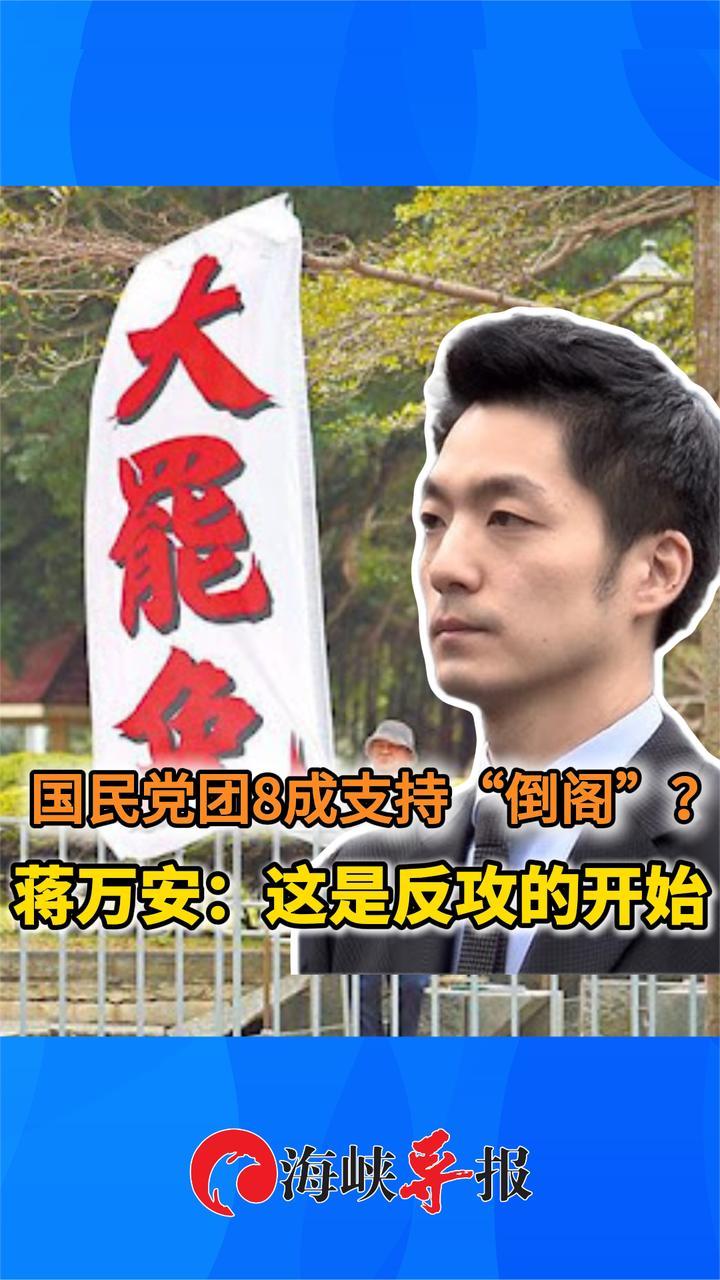 传8成蓝营民代支持“倒阁”，蒋万安：这是反攻的开始