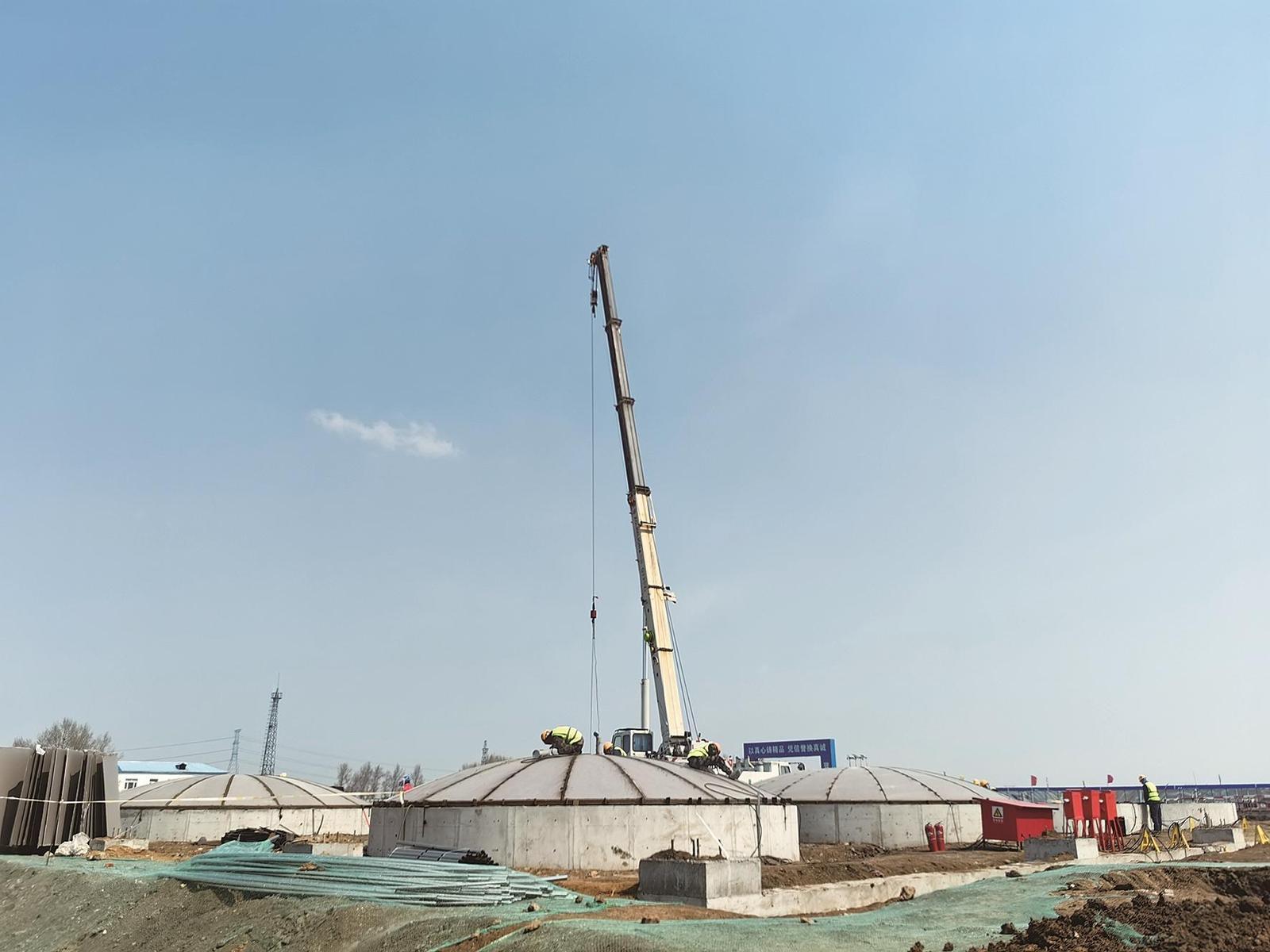 中粮油脂长春油料加工项目建设现场。