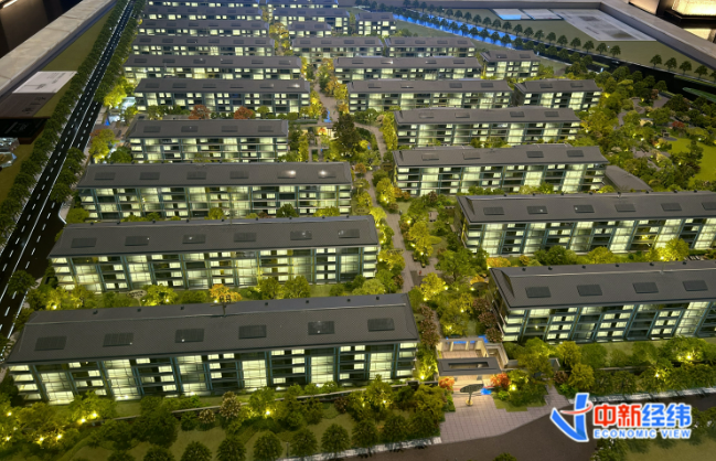 位于北京市、由越秀地产和北京城建地产开发的某项目沙盘 中新经纬 薛宇飞摄