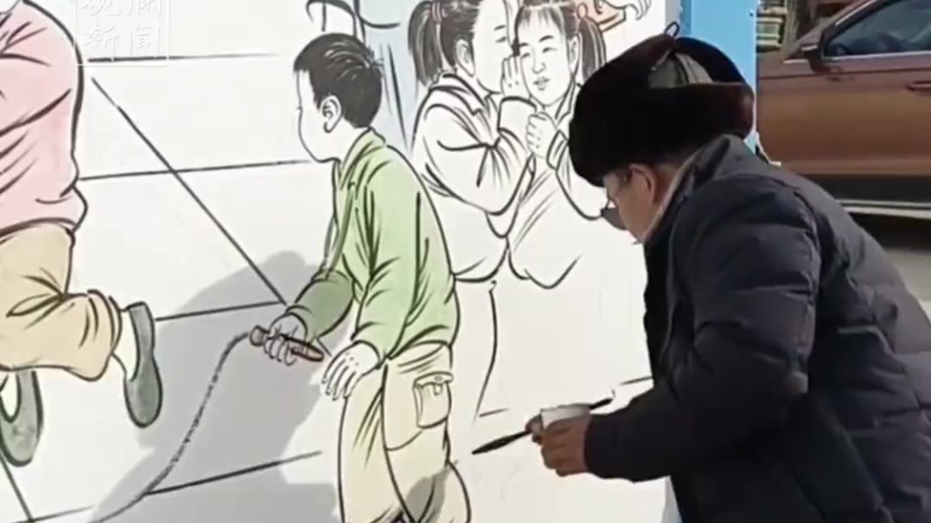农村大哥国风插画走红　网友：行走的打印机