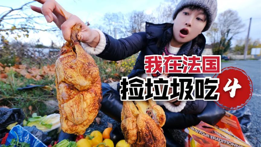 在法国捡垃圾吃大餐？翻出烤鸡和30斤果蔬，捡友情报很靠谱