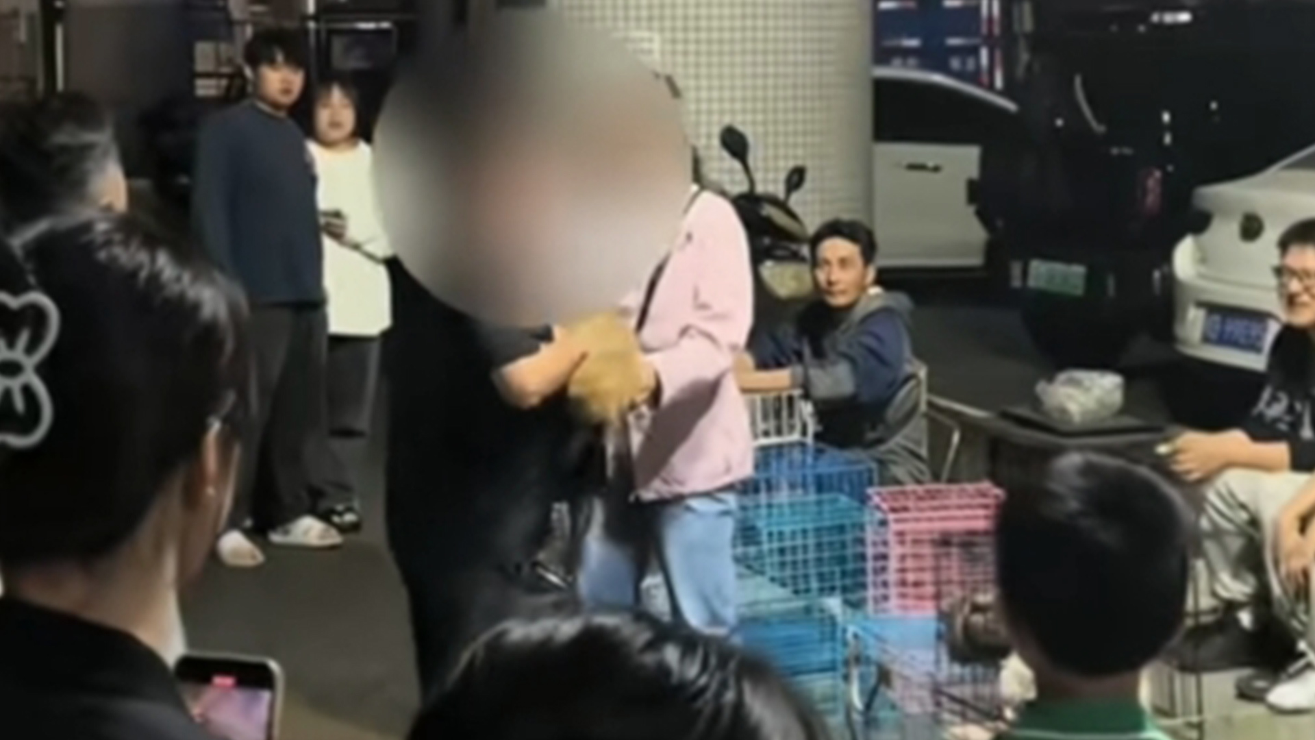 柳州一男子当街摔狗致其死亡？目击者：男子买狗后反悔要求退款，商家以小狗无健康问题为由拒绝