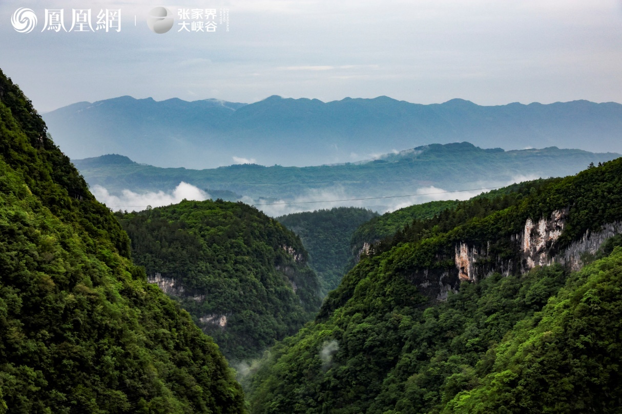从张家界大峡谷远眺连绵的武陵山脉,还有多少秘境未曾表达?