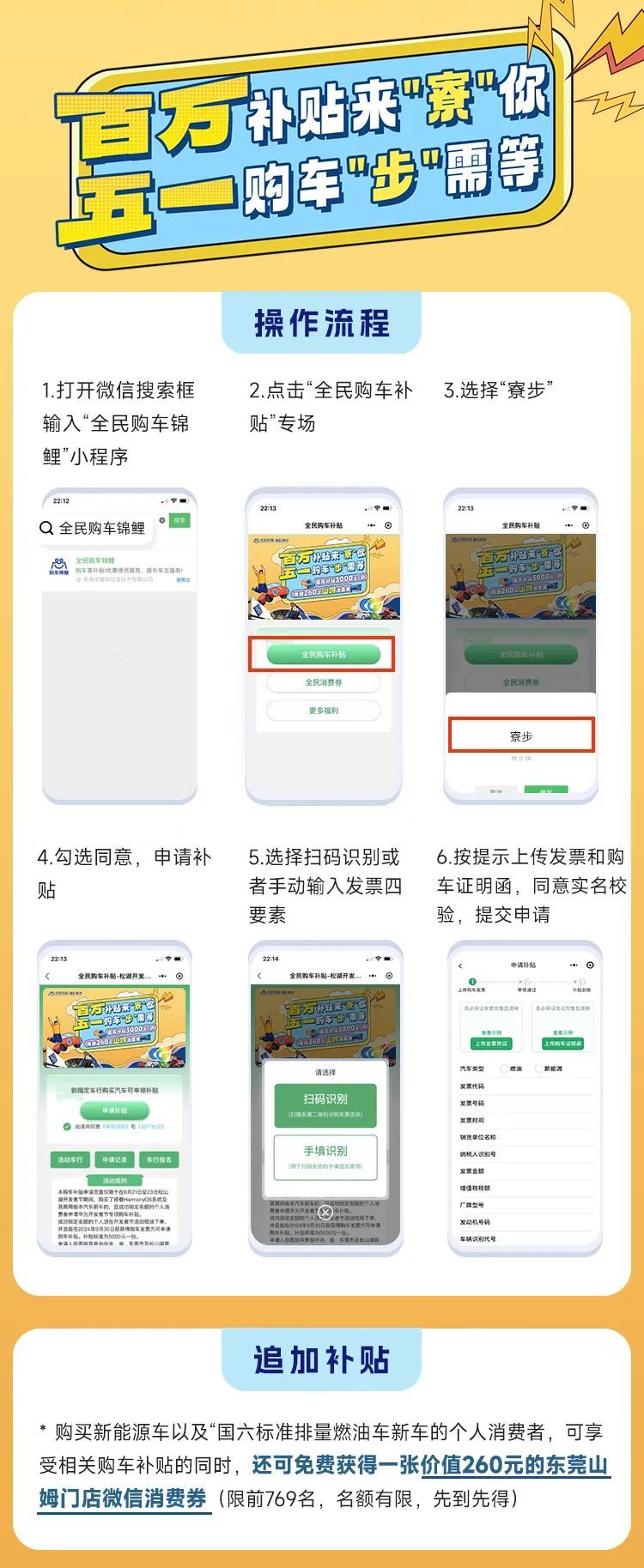 百万补贴来“寮”你，五一购车“步”需等！