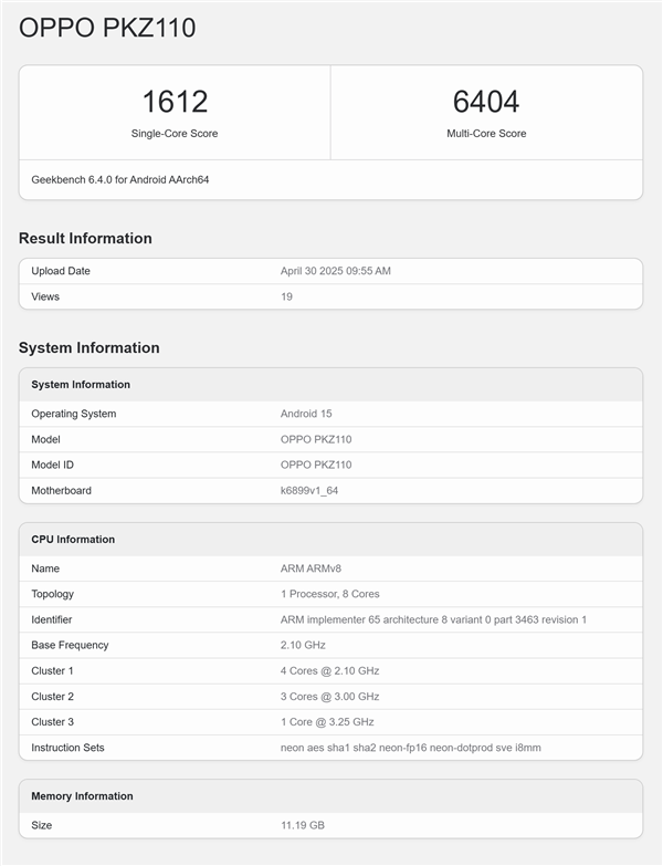 OPPO Reno14 Pro跑分现身:搭载联发科天玑8400