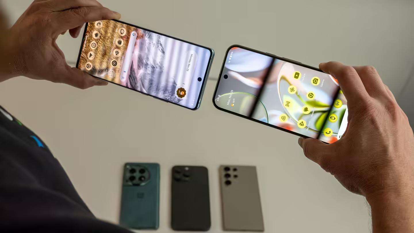 Comparing the fast, low modulation PWM rate of the Vivo X100 Pro (left) with the slow, high modulation PWM rate of the Google Pixel 9 Pro XL (right).