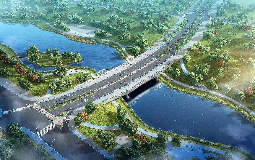 学海北路桥项目效果图