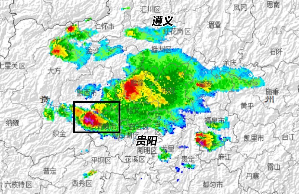 ▎5月4日16:30贵阳气象雷达图