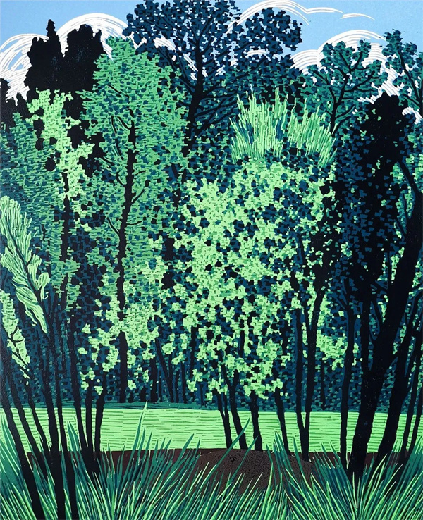 杨渝光《夏》版画2022