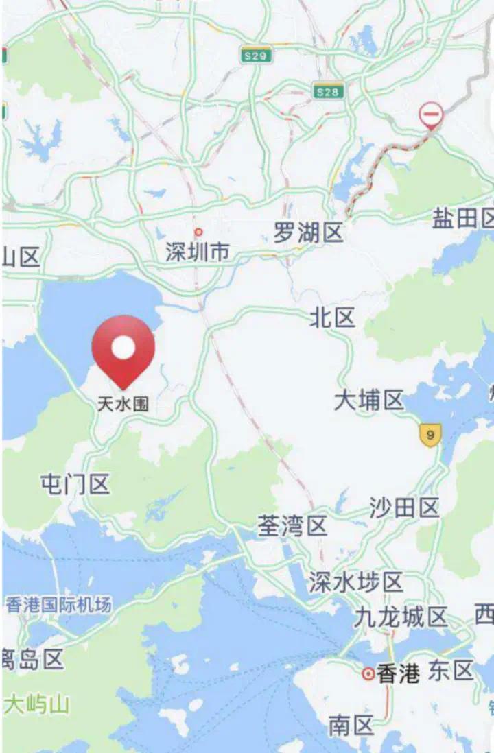 天水围所处位置