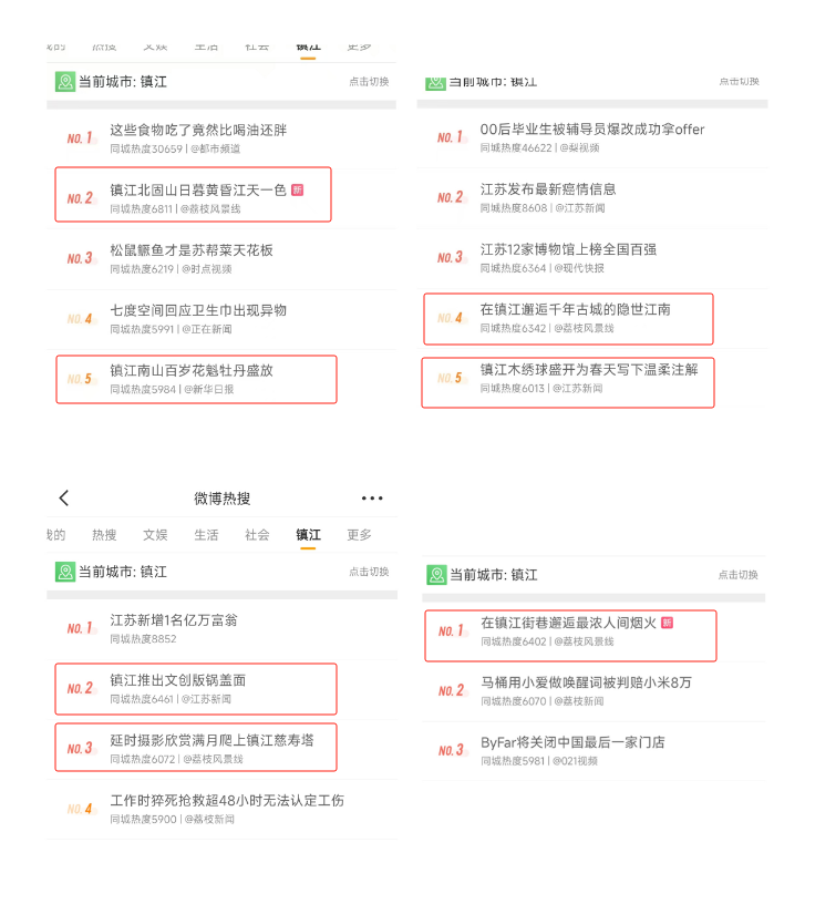 镇江的热搜词条多起来了