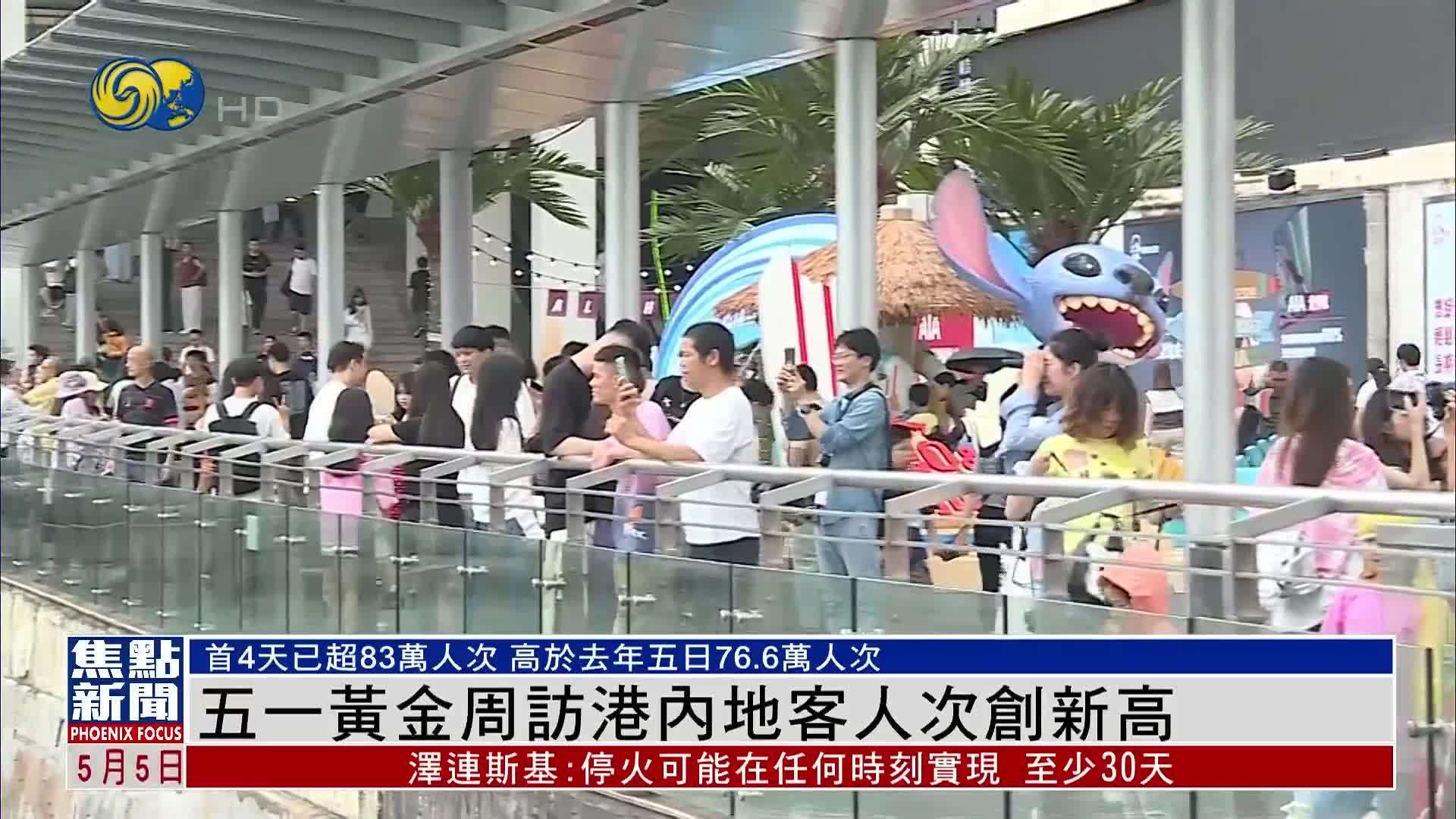 五一黄金周访港内地客人次创新高