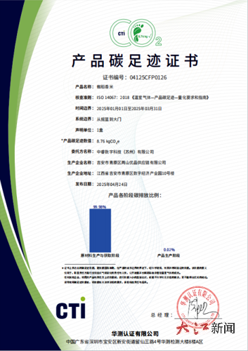 碳足跡認證證書