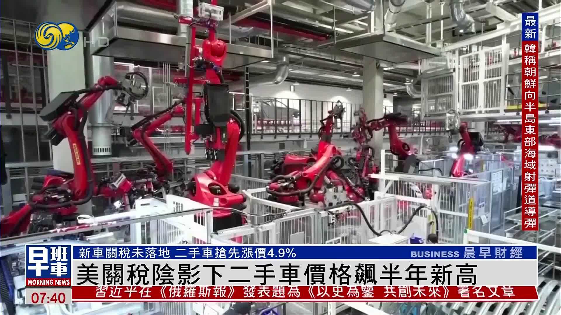 美国关税阴影下二手车价格飙半年新高