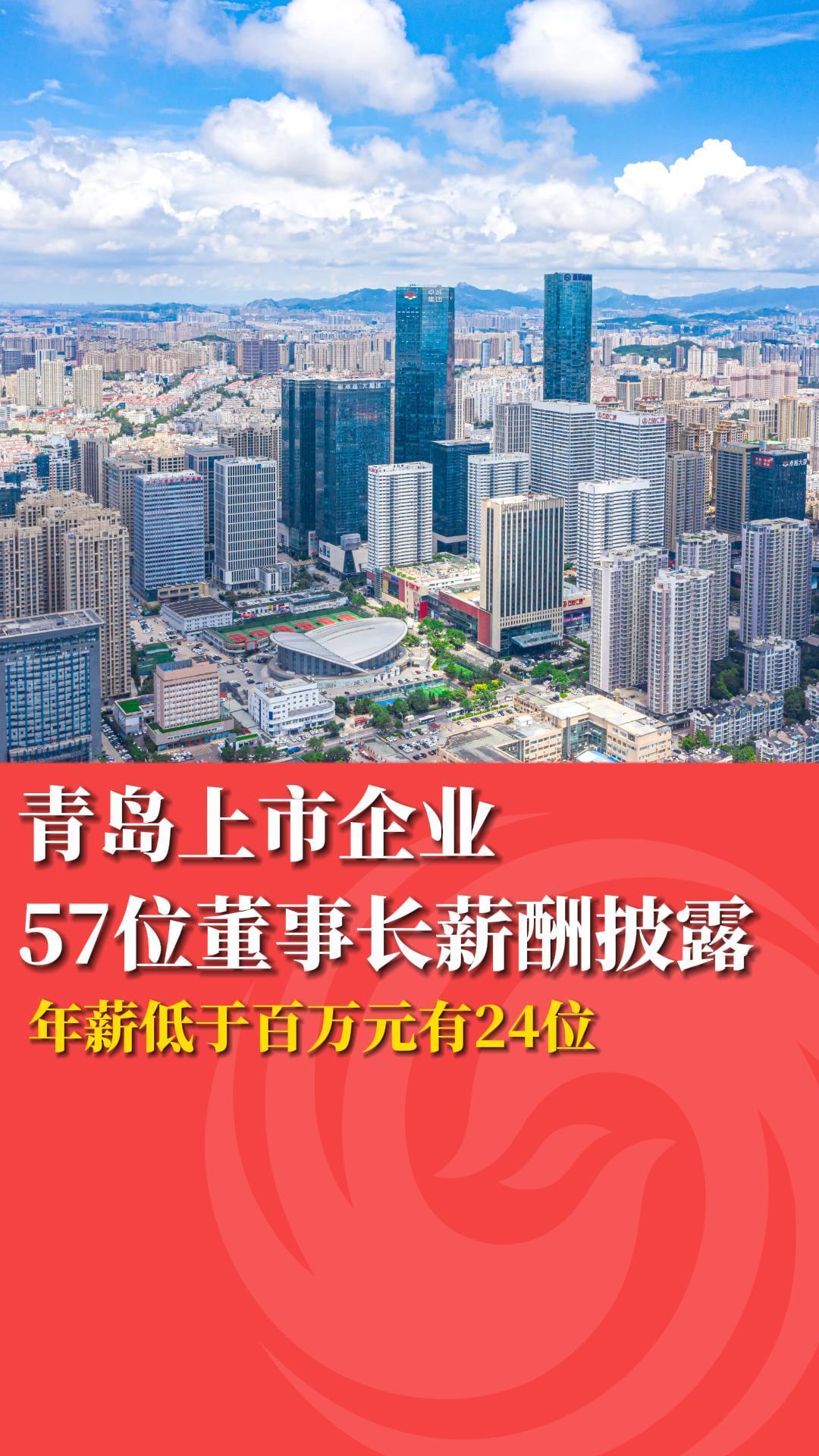 青岛上市企业57位董事长薪酬披露