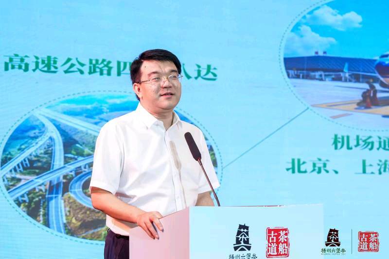 梧州市茶产业发展局党组书记、局长孙本旭作推介