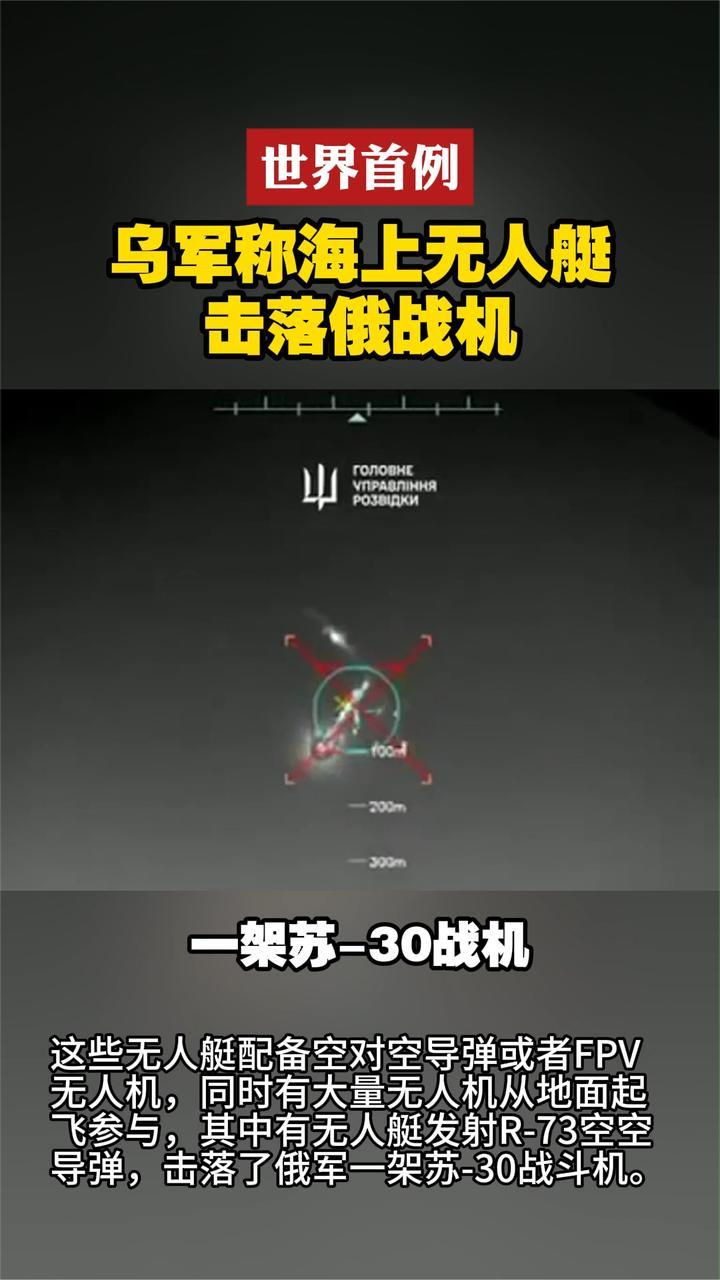 世界首例 乌军称海上无人艇击落俄战机