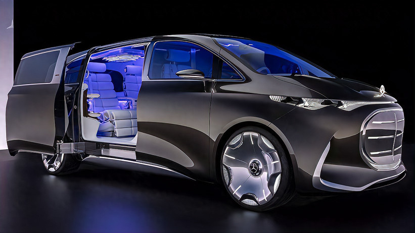 奔驰Vision V概念车，别再吐槽前脸了，内饰还是很好的