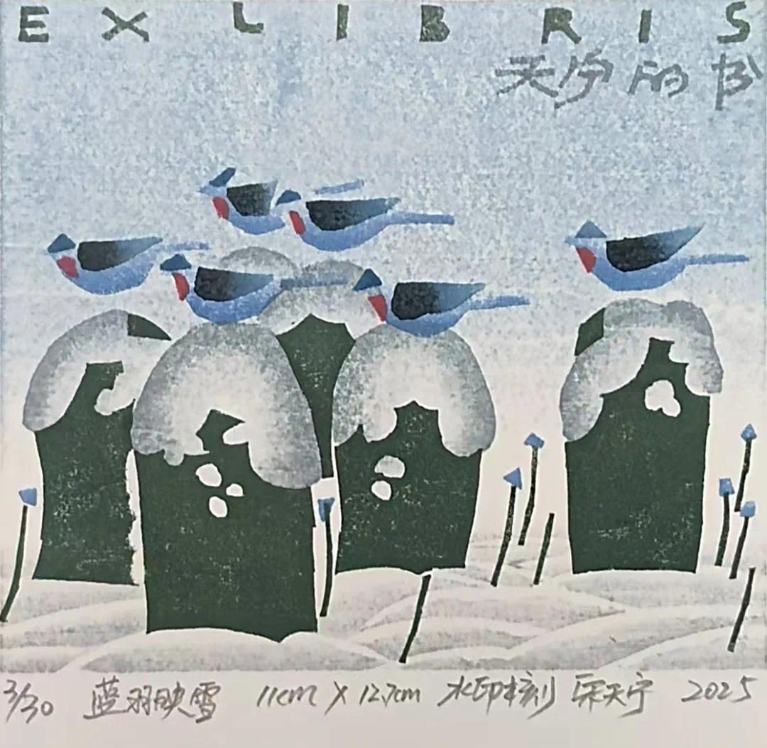 宋天宁 《蓝羽映雪》