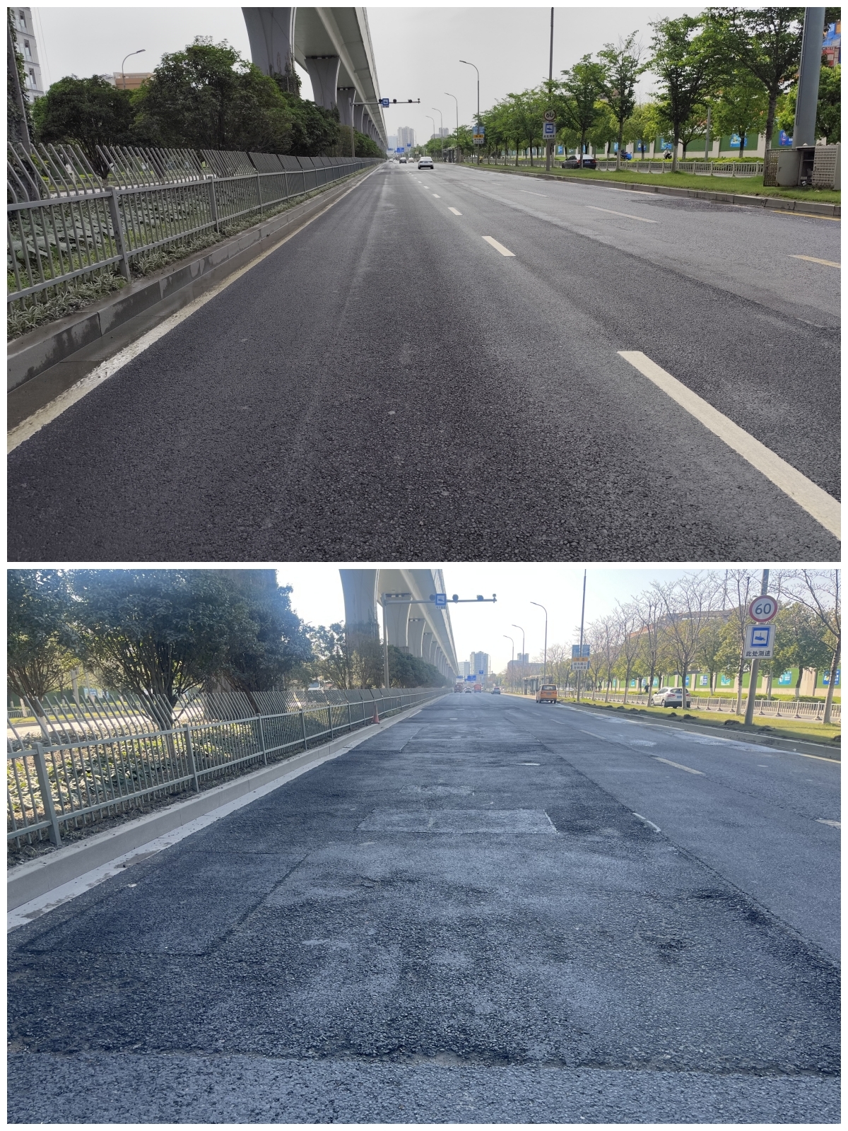 江北区应用ESMA沥青路面技术，治理重载路段“反复坑洞”难题