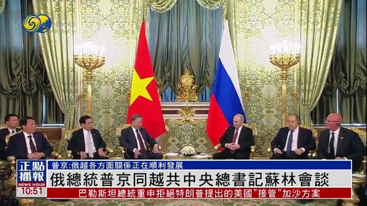 俄罗斯总统普京同越共中央总书记苏林会谈