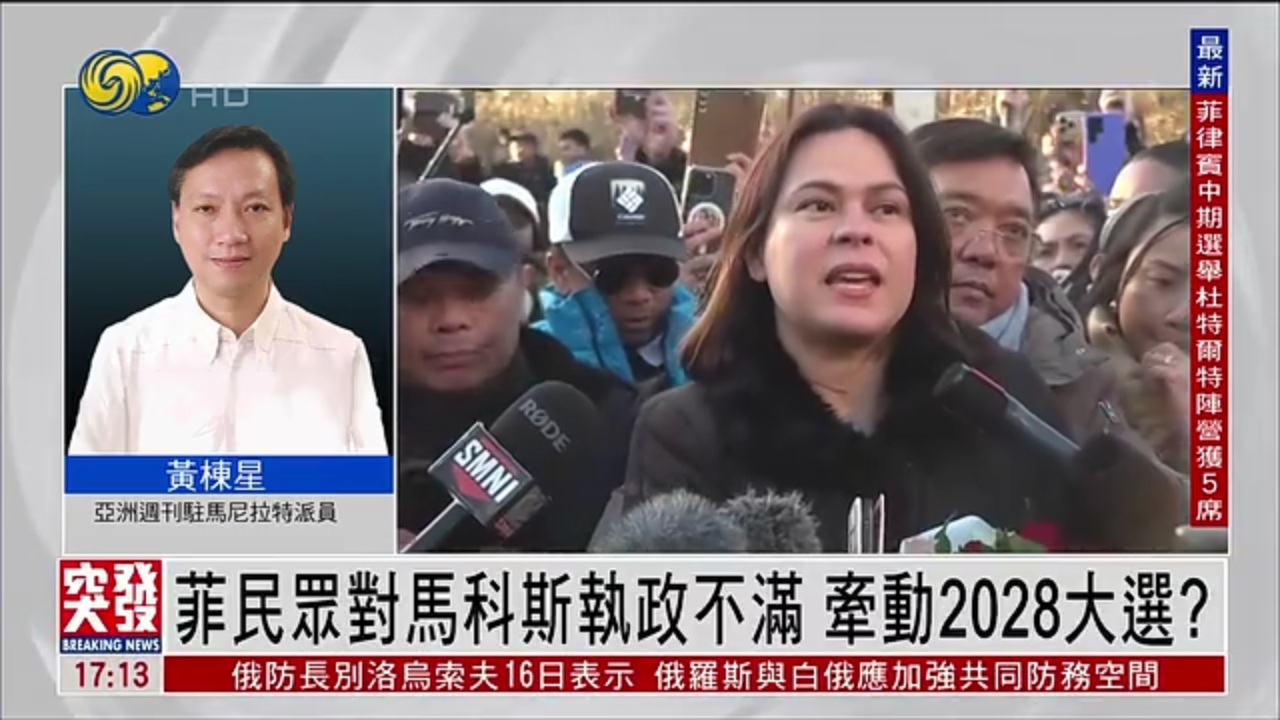 黄栋星：菲律宾民众对马科斯执政不满 牵动2028大选？