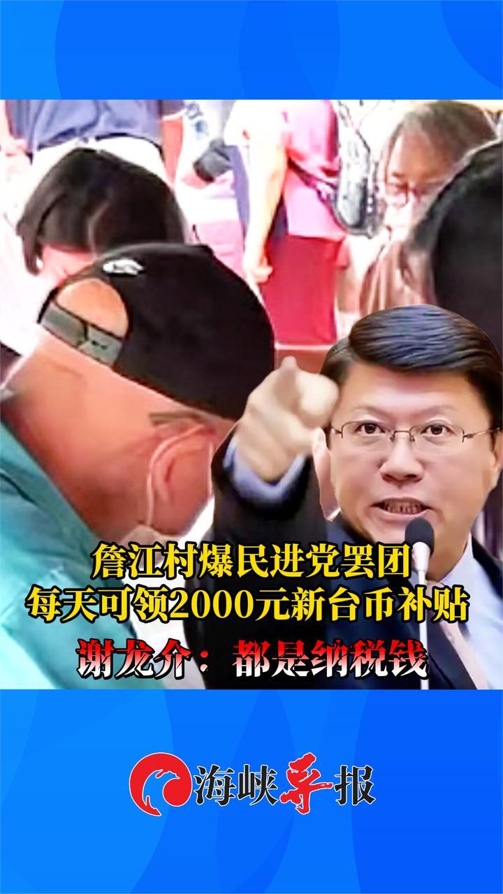 詹江村爆民进党侧翼罢免团体每天领补贴，谢龙介：都是民众纳税钱