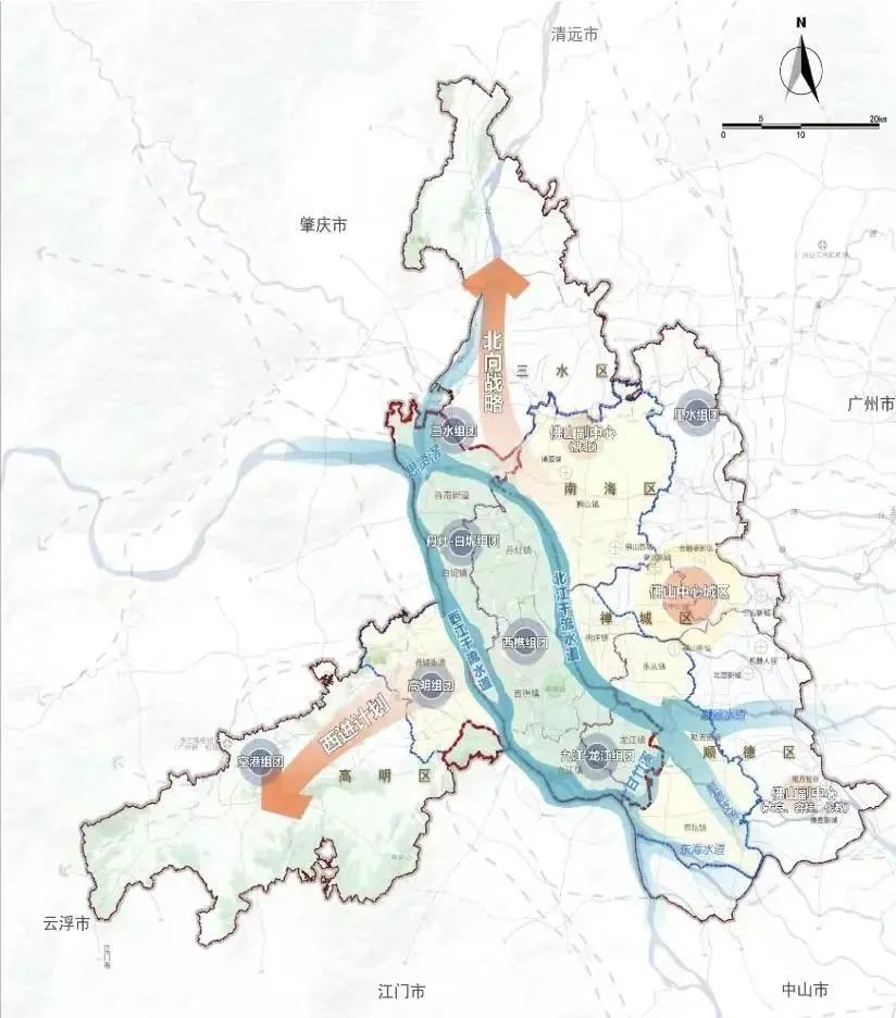 （环两江先行区总体空间示意图）