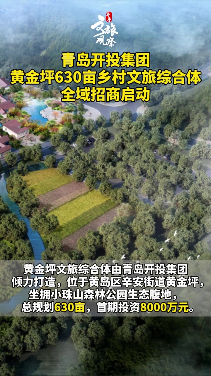 凤凰视频|青岛开投集团黄金坪630亩乡村文旅综合体全域招商启动