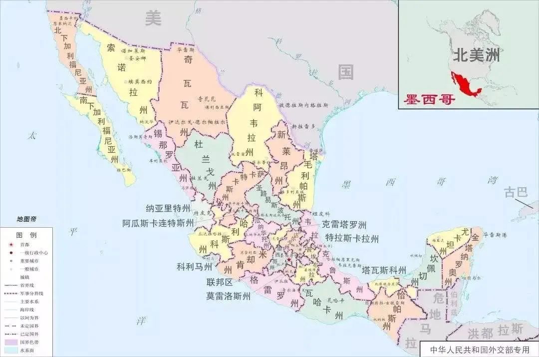 ▎ 墨西哥地图。图源见水印