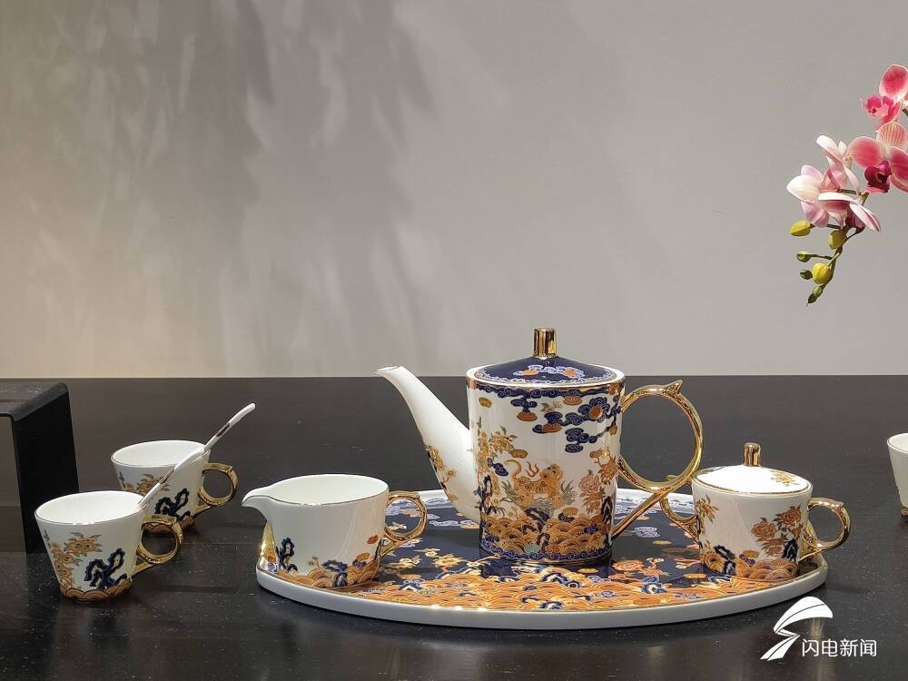山东淄博陶硫馆展出的精美陶瓷用品