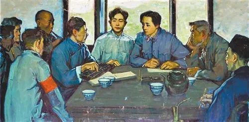 《寻乌调查》油画。