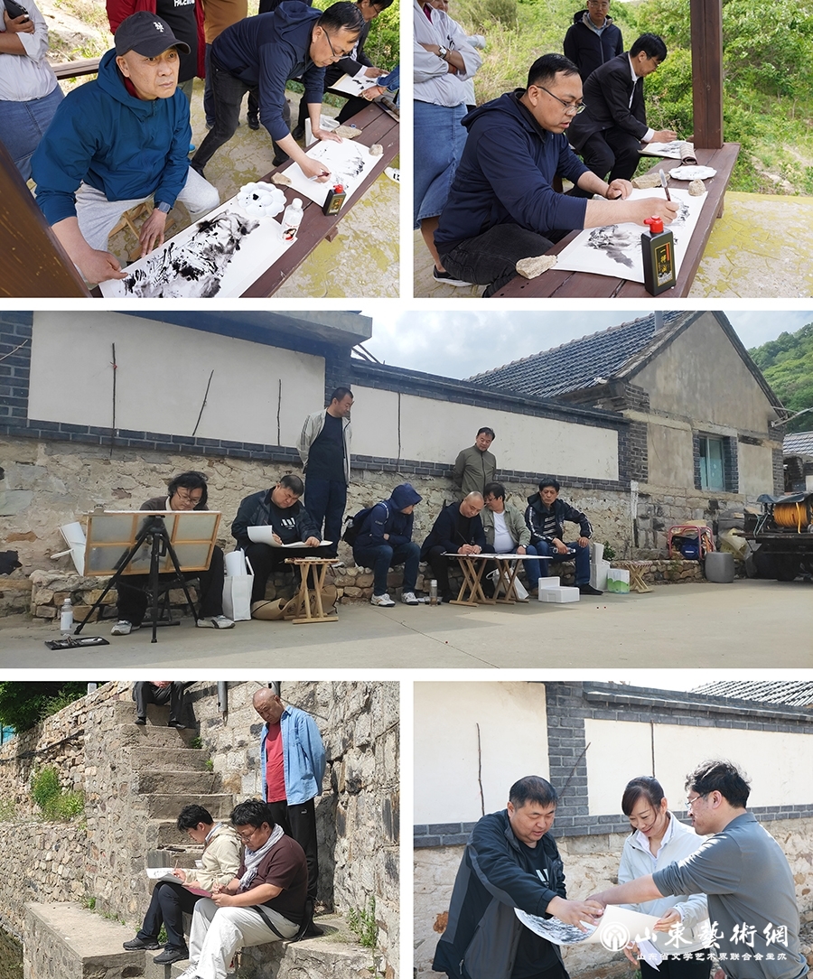 艺术家写生现场