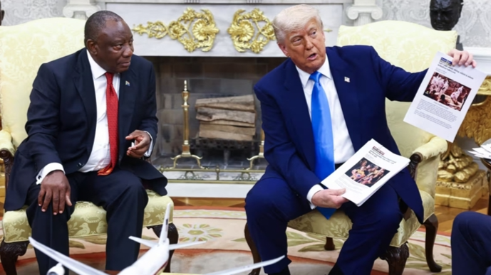 “证据”拍摄于刚果，特朗普用不实信息“伏击”南非总统成笑柄