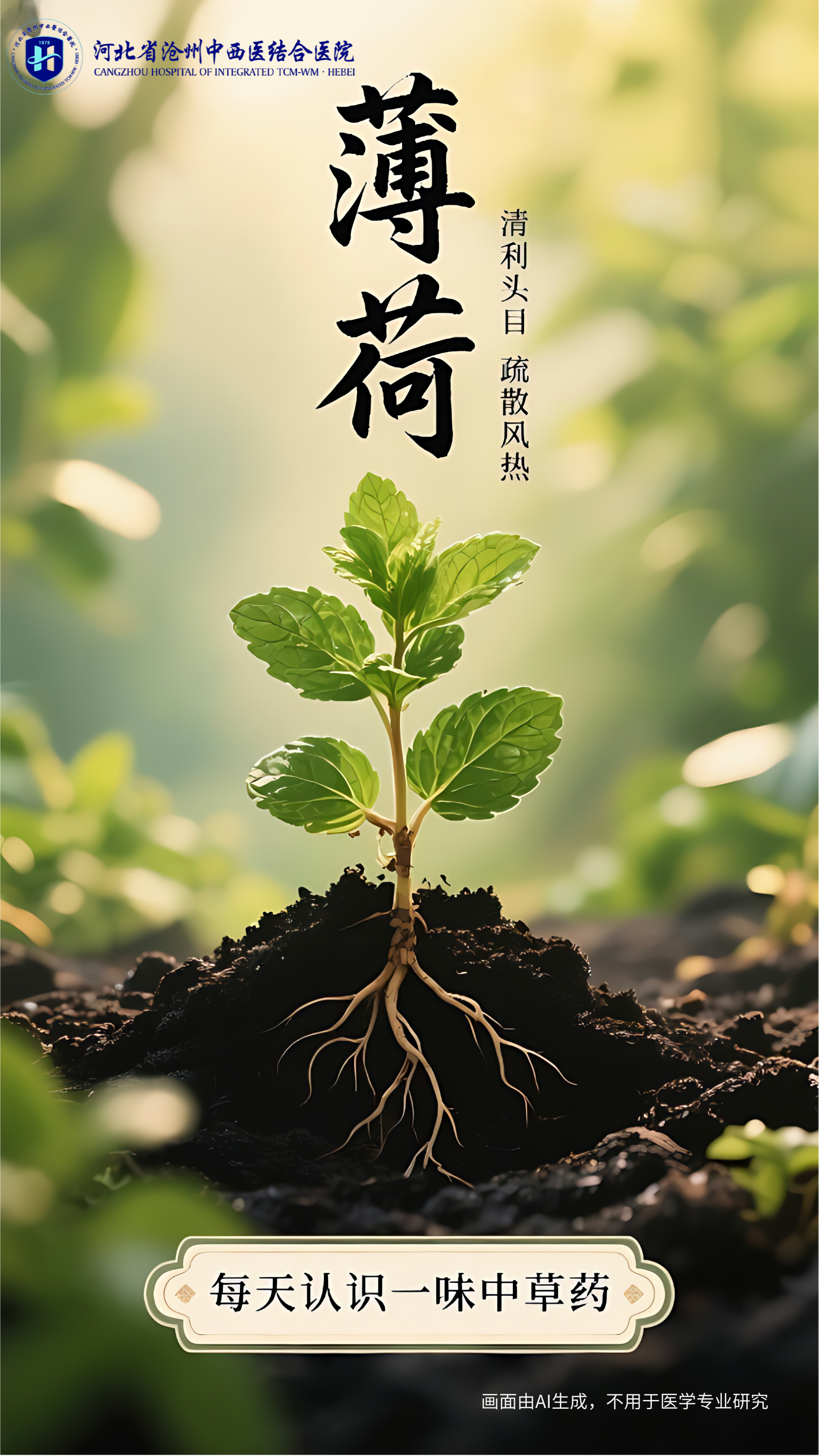 “AI”上中医药·每天认识一味中草药（3）｜薄荷