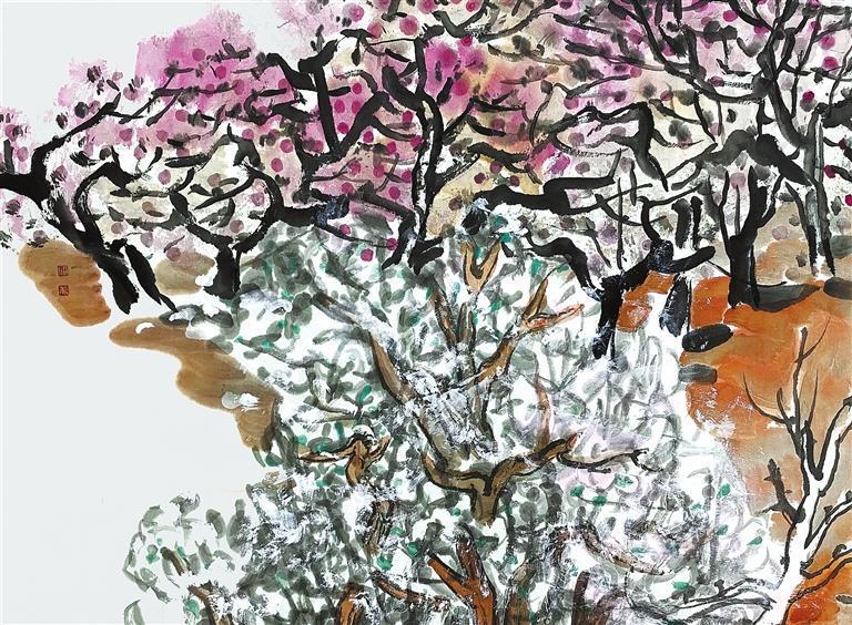 花境　（中国画）　郑薇