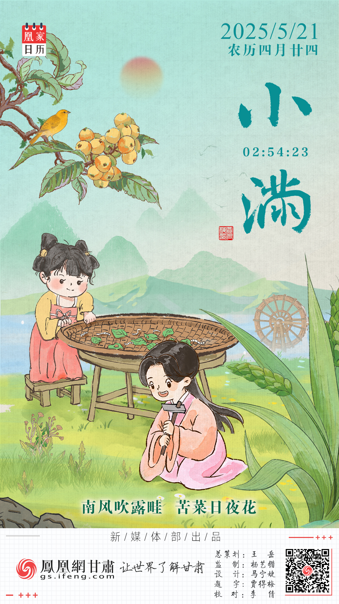 小满海报丨南风吹露畦　苦菜日夜花