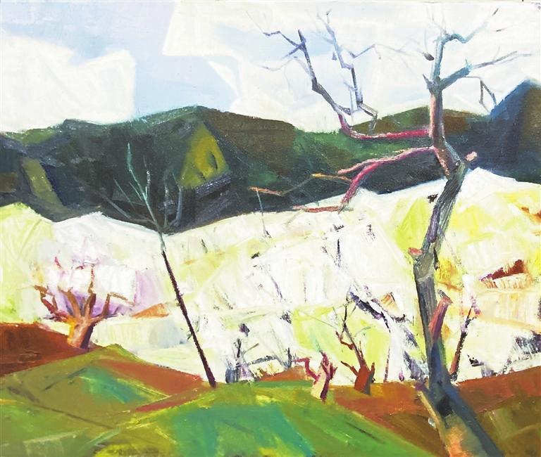 什川梨园　（油画）　安斌杰
