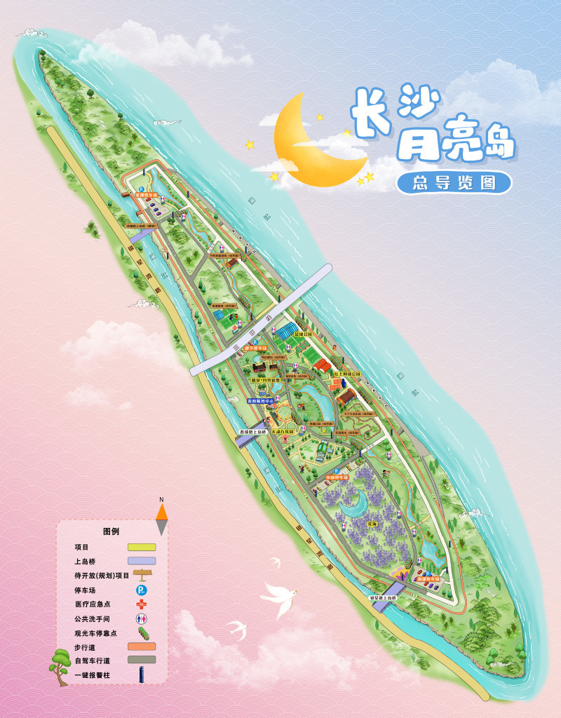 月亮岛园区总导览图。 园区供图