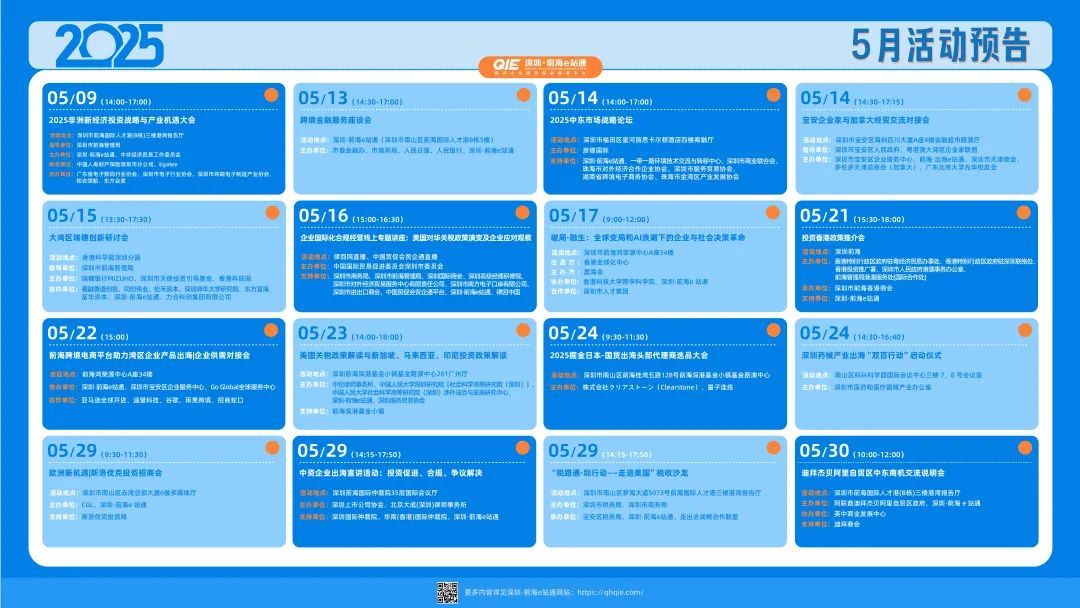 前海e站通5月活动盘点：政策东风与市场共振，出海热潮再掀高潮